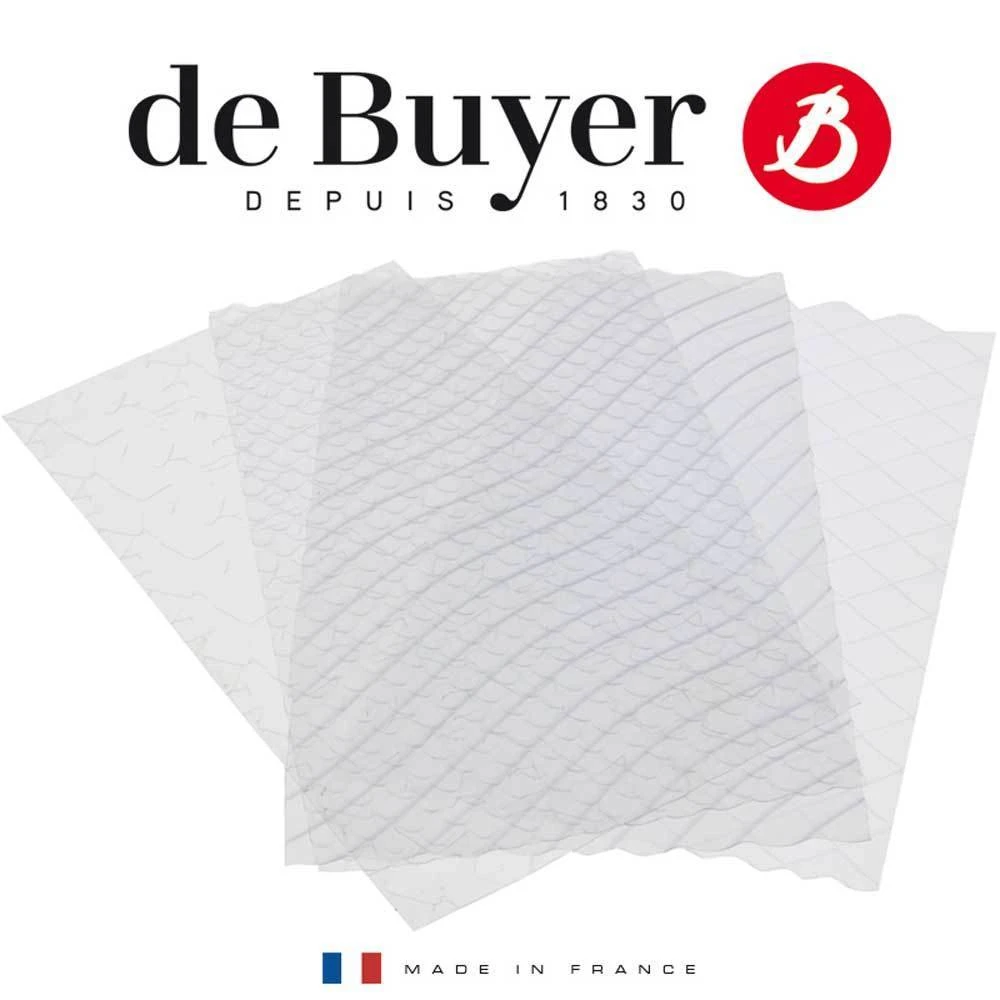 De Buyer - 4 Plastikfolien Für Reliefdekorationen 3 De Buyer - 4 Plastikfolien Für Reliefdekorationen