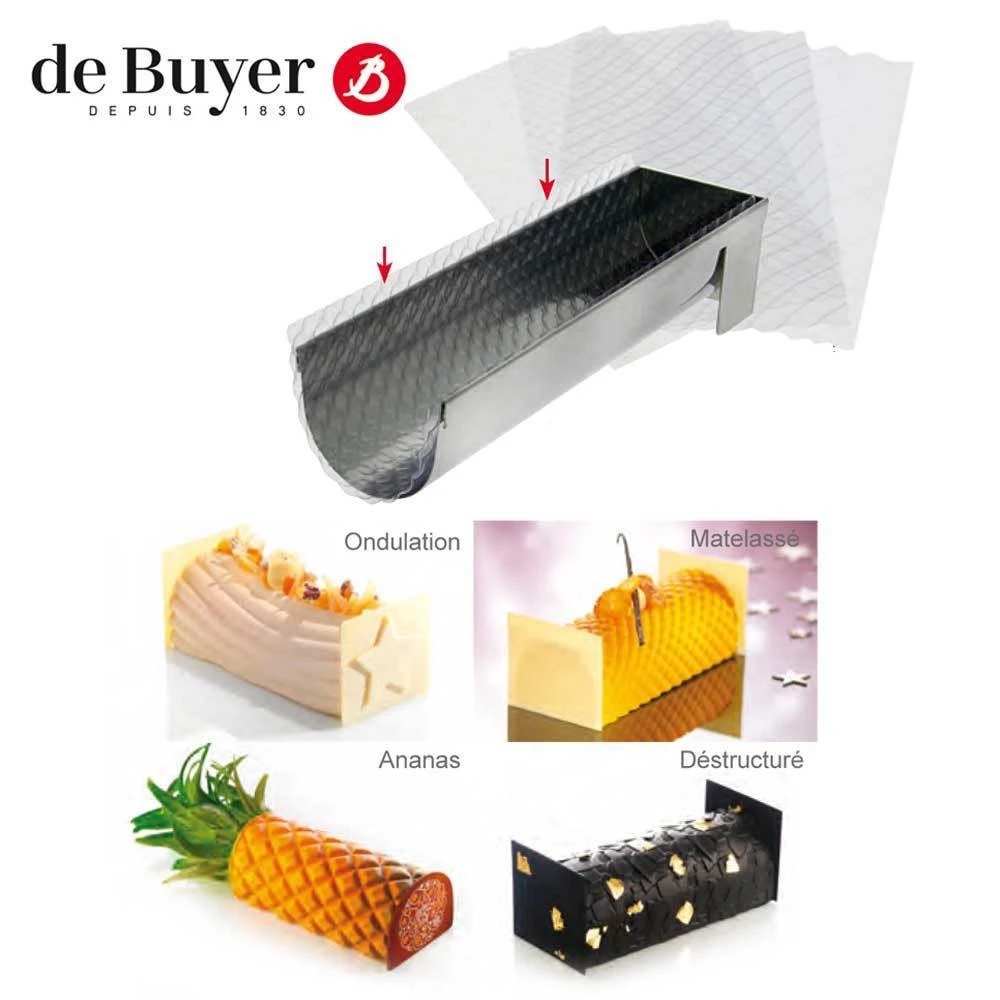 De Buyer - 4 Plastikfolien Für Reliefdekorationen 4 De Buyer - 4 Plastikfolien Für Reliefdekorationen – Bild 2